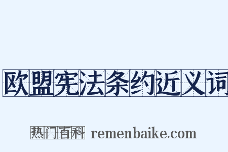 欧盟宪法条约近义词是什么意思的图片